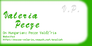 valeria pecze business card